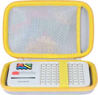 Lebakort Storage Case Compatible with GiiKER Super Blocks Pattern Matching Puzzle Original 1000+ Challenges Brain Teaser (Off White + Red Case)