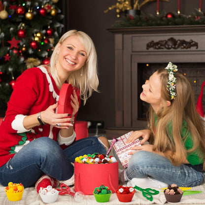 Summer Sensory Bin Fillers - 266Pcs Summer Gift Fine Motor Toys Counting Sorting Toys for Kids, Plastic Bead with Santa Claus Xmas Tree Cup Clip for Preschool Education Activities