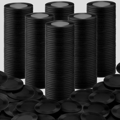 Coopay 500 Pieces Plastic Poker Chips, 1 Inch Bingo Chips Bulk Learning Counters Disks Poker Card Game, Counting Markers for Math Practice, Game Tokens and Teaching Rewards, 25 mm (Green)