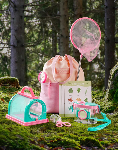 ROBUD Bug Catcher for Kids, Bug Catcher Kit with Bag Kit, Outdoor Exploration Set for Camping, Montessroi Toy for Kids Coming Closer to Nature，WRP07