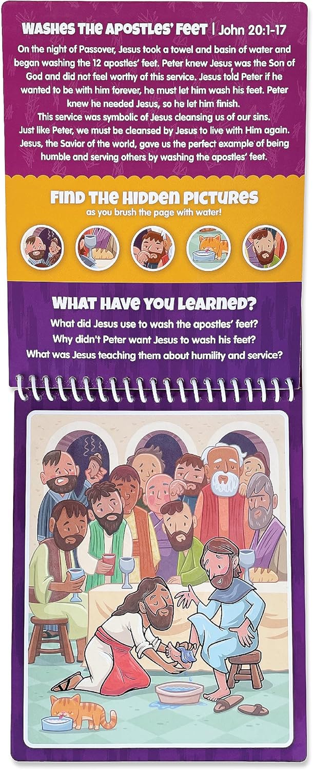 Water Reveal Coloring Scripture Book for Kids Ages 3+. New Testament Bible Stories: Preschool, Elementary, Primary, Christian, Religion