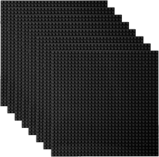 LVHERO 8 Pack Classic Baseplates Building Plates for Building Bricks 100% Compatible with All Major Brands-Baseplate, 10" x 10", Multicolored
