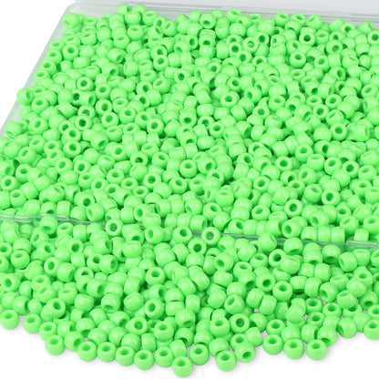 Red Pony Beads 1000Pcs 9mm Pony Beads Bulk Red Perler Beads for Friendship Bracelets Kandi Beads Hair Beads for Braids Beads for Crafts