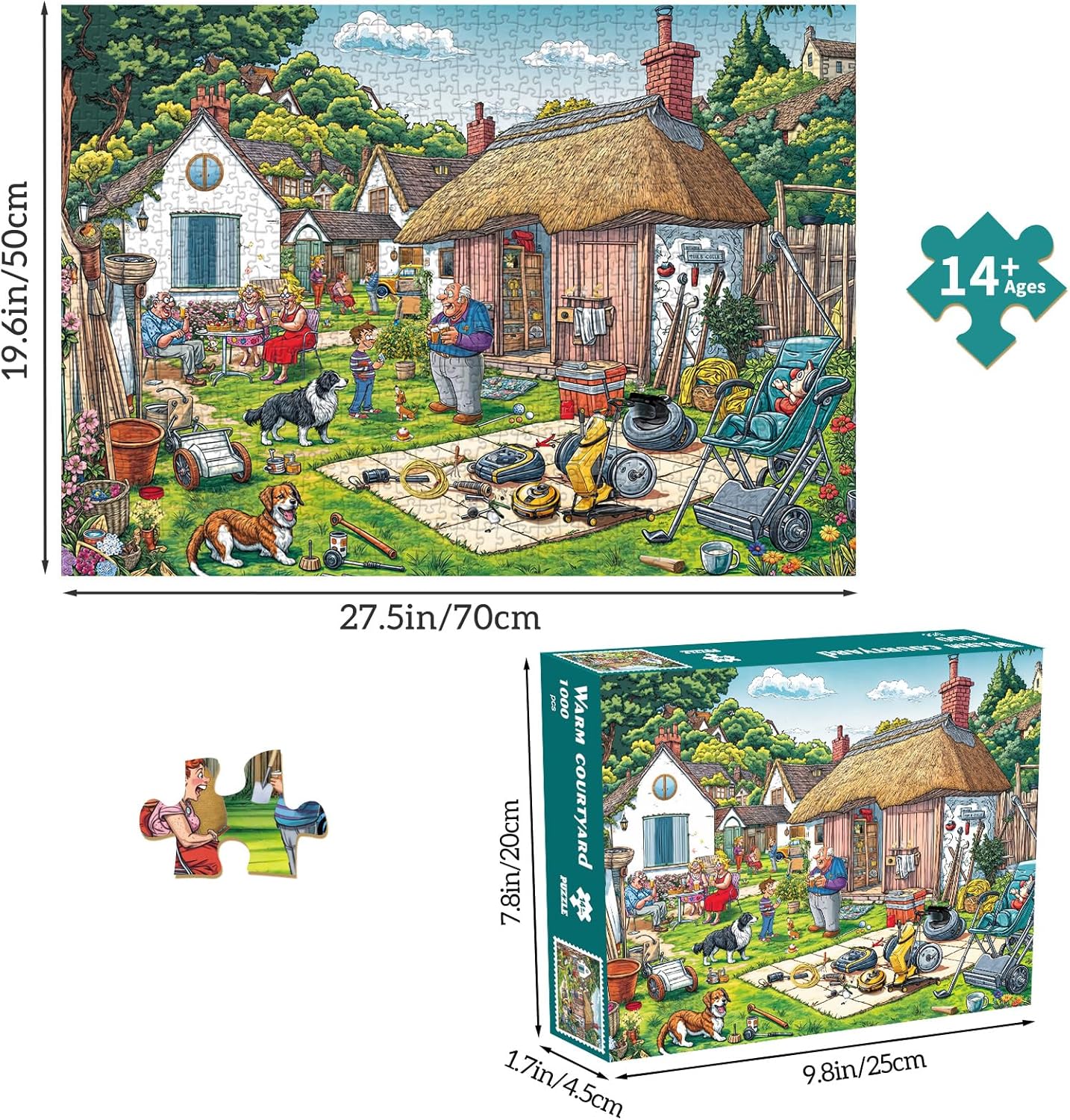 Puzzles for Adults 1000 Pieces,Seaview Campground Jigsaw Puzzle with 1:1 HD Poster, Perfect Interlocking No Dust, Stress Relief Ideal Gift for Family Games
