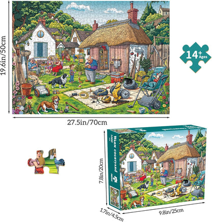 Puzzles for Adults 1000 Pieces,Seaview Campground Jigsaw Puzzle with 1:1 HD Poster, Perfect Interlocking No Dust, Stress Relief Ideal Gift for Family Games