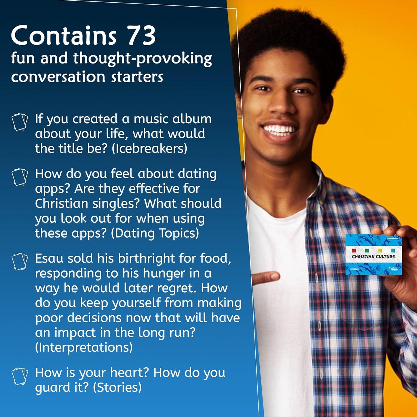 Kulture Games - Bible Conversation Cards for Kids - Christian Family Games - Faith Based Educational Card Games - Sunday School Christian - Gifts Learning - Ages 6+