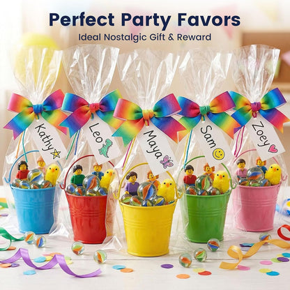 POPLAY 61PCS Marbles Games for Kids, with Gift Box for Marbles Run Games, Classroom Crafts Supplies Kit