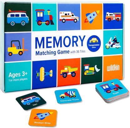Wildkin Memory Matching Game – 18 Educational Pairs for Toddlers & Preschool - Enchanted