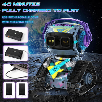 5in1 STEM Building Toys for Kids 6-14, Remote & APP Controlled Mech Robots/Heavy Tanks/Tracked Racer STEM Building Kit for Kid Science Learning, 552 Pcs DIY Erector Sets Gifts for Boys & Girls