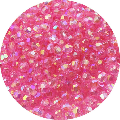 200 PCS 10mm Acrylic Faceted Spacer Beads AB Color Glossy Round Loose Beads for Jewelry Making Bracelet Necklace Earring Ornament Wind Chimes Key Chains(Deep Purple AB)