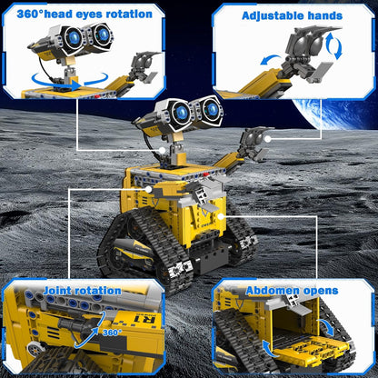 5-in-1 Remote Control Robot Building Kit, 724 Pcs Buildable Model Engineering Toys, No Coding Needed, Creative Ideal Gift for Boys Girls Kids Ages 8 9 10 11 12 13 Year Old