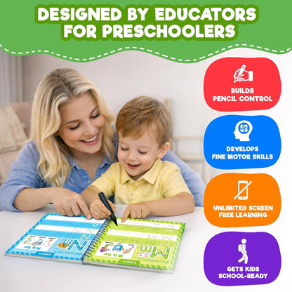 Doctor Jupiter Preschool Tracing Books for Kids Ages 3-5 | 100+ Wipe-Clean Learning Activities - Kindergarten Workbook with Lines, Shapes, Letters & Numbers | Educational Toys, Writing Practice
