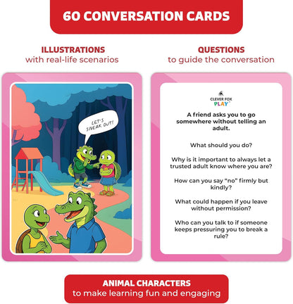 Who What Why Emergency & Safety Conversation Cards for Kids – Social Skills & Critical Thinking Game – Safety Awareness, Decision-Making & Communication Cards, Speech Therapy & SEL Tool, Ages 4+