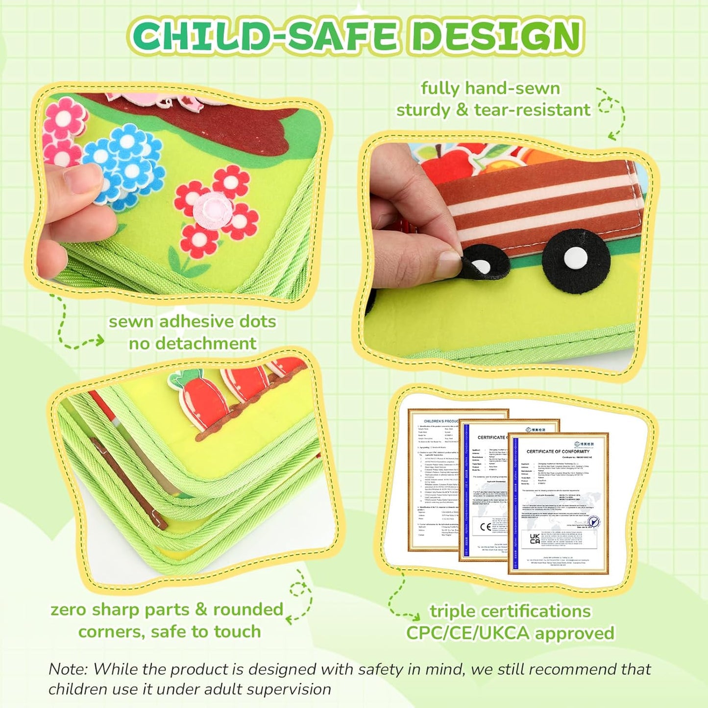 Busy Book for Toddlers 1-3, 25 in 1 Farm Busy Board Montessori Toys for Travel, Birthday Gifts for Boys and Girls, Learning Activity Book for Fine Motor Skills