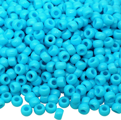 Auvoua 1000Pcs Pony Beads Bracelet 9mm Yellow Plastic Barrel Pony Beads for Necklace,Hair Beads for Braids,Key Chain,Jewelry Making (Yellow)