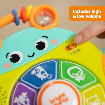 Bright Starts Lights and Colors Driver Toy Steering Wheel with Car Sounds for Pretend Play - Green, 6 Months and up