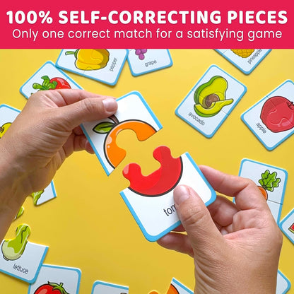 QUOKKA Toddler Puzzles Ages 2-4 – 100% Self-Correcting 16 Matching Pairs of Wood Animals – Educational Toddler Puzzles Ages 1-3 with 32 Pieces - Memory Matching Games for 3-5 Years Old Boys and Girls