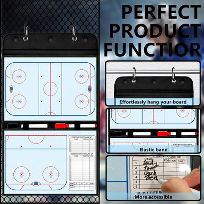 Magnetic Baseball Lineup Board for Dugout, 60 Magnets Coaching Clipboard with Dry Erase & Waterproof Bag – Dugout Organizer for Youth Baseball & Softball Coaches