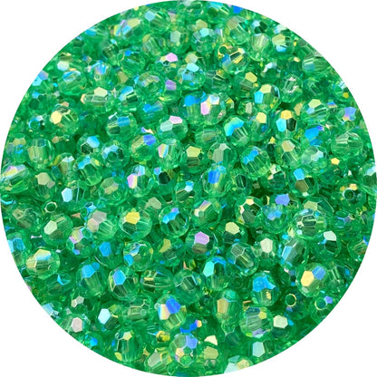 200 PCS 10mm Acrylic Faceted Spacer Beads AB Color Glossy Round Loose Beads for Jewelry Making Bracelet Necklace Earring Ornament Wind Chimes Key Chains(Deep Purple AB)