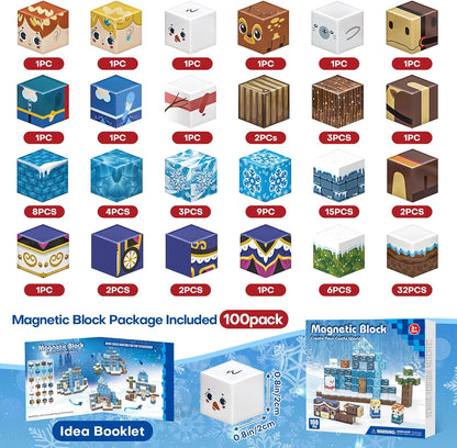 Magnetic Blocks, Magnetic Building Blocks Gryxpox, Magnet Tiles with Adventure World Blocks Toy, Magnetic Blocks For Kids Ages 4-8, STEM Sensory Toys for Ages 3+ Toddlers Kids Girl Boys Birthday Gifts