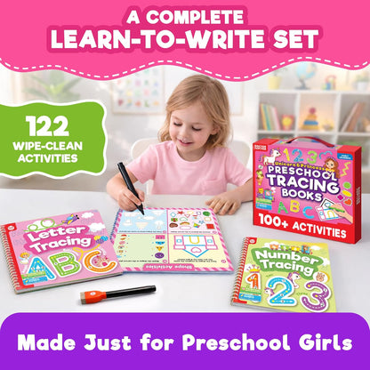 Doctor Jupiter Preschool Tracing Books for Kids Ages 3-5 | 100+ Wipe-Clean Learning Activities - Kindergarten Workbook with Lines, Shapes, Letters & Numbers | Educational Toys, Writing Practice