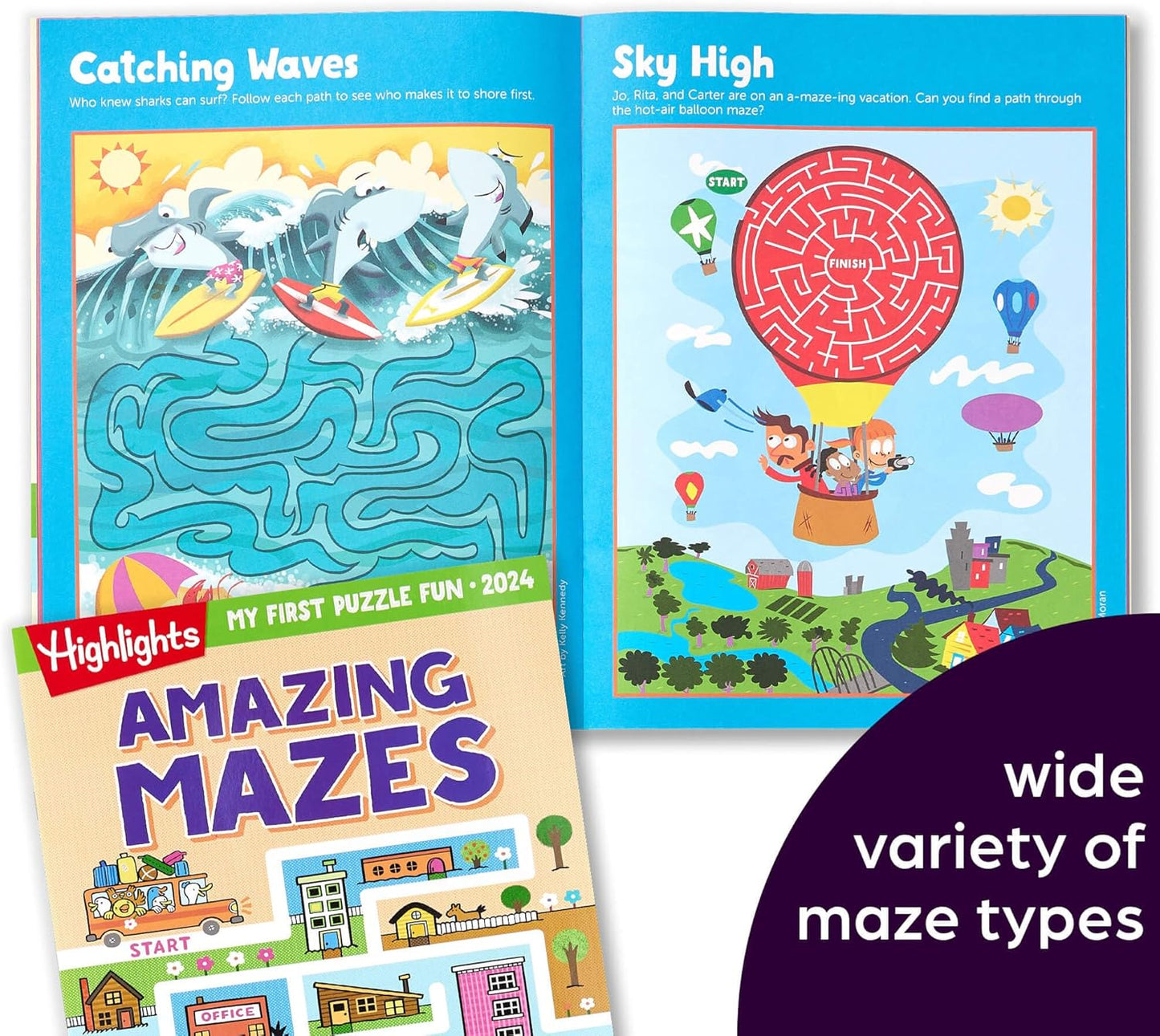 My First Puzzle Fun 2026 Activity Book Set with Mazes, Matching and More, Kids Puzzle Books for Travel, Learning and Screen-Free Play for Kids 3-6