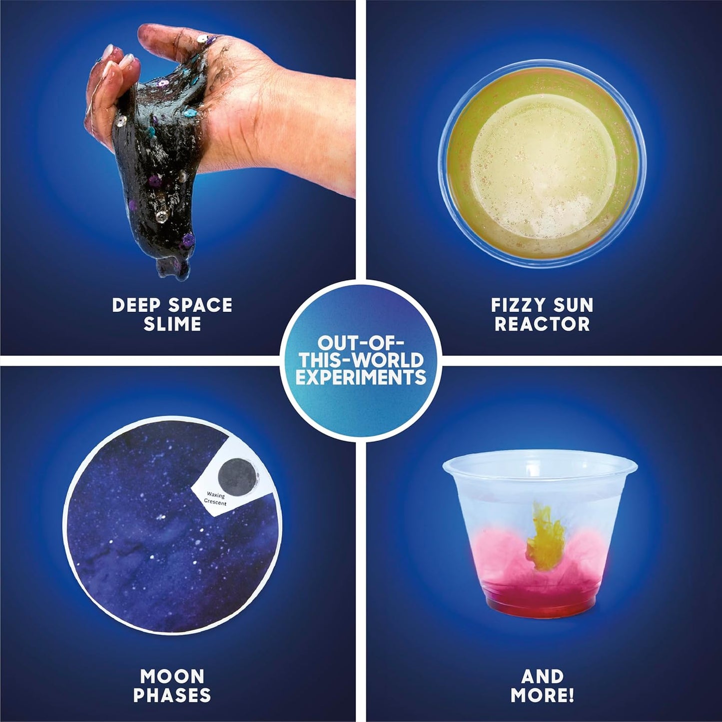 Discovery™ Galactic Space Science Kit – 61 Experiment STEM Lab for Kids| Astronomy & Chemistry Activity Set| Includes DIY Telescope, Crystals, Slime, Moon Rocks| Educational Learning Toy Gift| Ages 8+