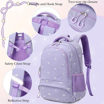 Girls Backpack for Elementary Unicorn Backpack Kids Backpack School Bookbag for Girls 3 in 1 Set Back to School