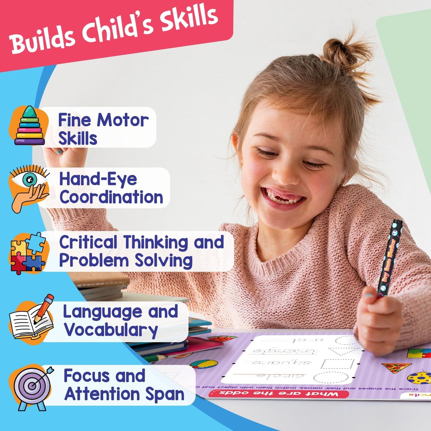 Search and Find for Kids & Toddlers - Preschool Learning Activity Book, Art and Craft Supplies, Seek Find Games, Birthday Gifts for Girls & Boys, Educational Toys for Ages 3, 4, 5, 6 Year Old