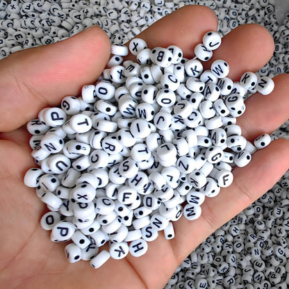 Colorful Alphabet Beads A-Z 1350+Pcs Letter Bead, Acrylic 4x7mm Round Digit Letter Beads Kits,Bracelets Necklaces DIY Jewelry Making Kits (Colorful,1350+PCS)