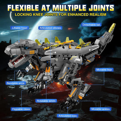 ADUSRIZ 5 in1 Stem Robot Building Kit for Kids Ages 8-13, 688 PCS Remote & App Controlled Dinosaur Car Building Toys for Kids Science Learning, Birthday Gifts for 8 9 10 11 12+ Years Old Boys Girls