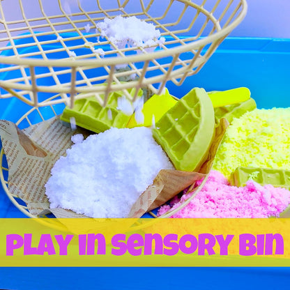 GushySnow® Latex Material Creativity Sensory Bin Filler Toy Ice Cream Cone Cake Cup Sensory bin for Preschool Girl boy Kid Children 6 Years