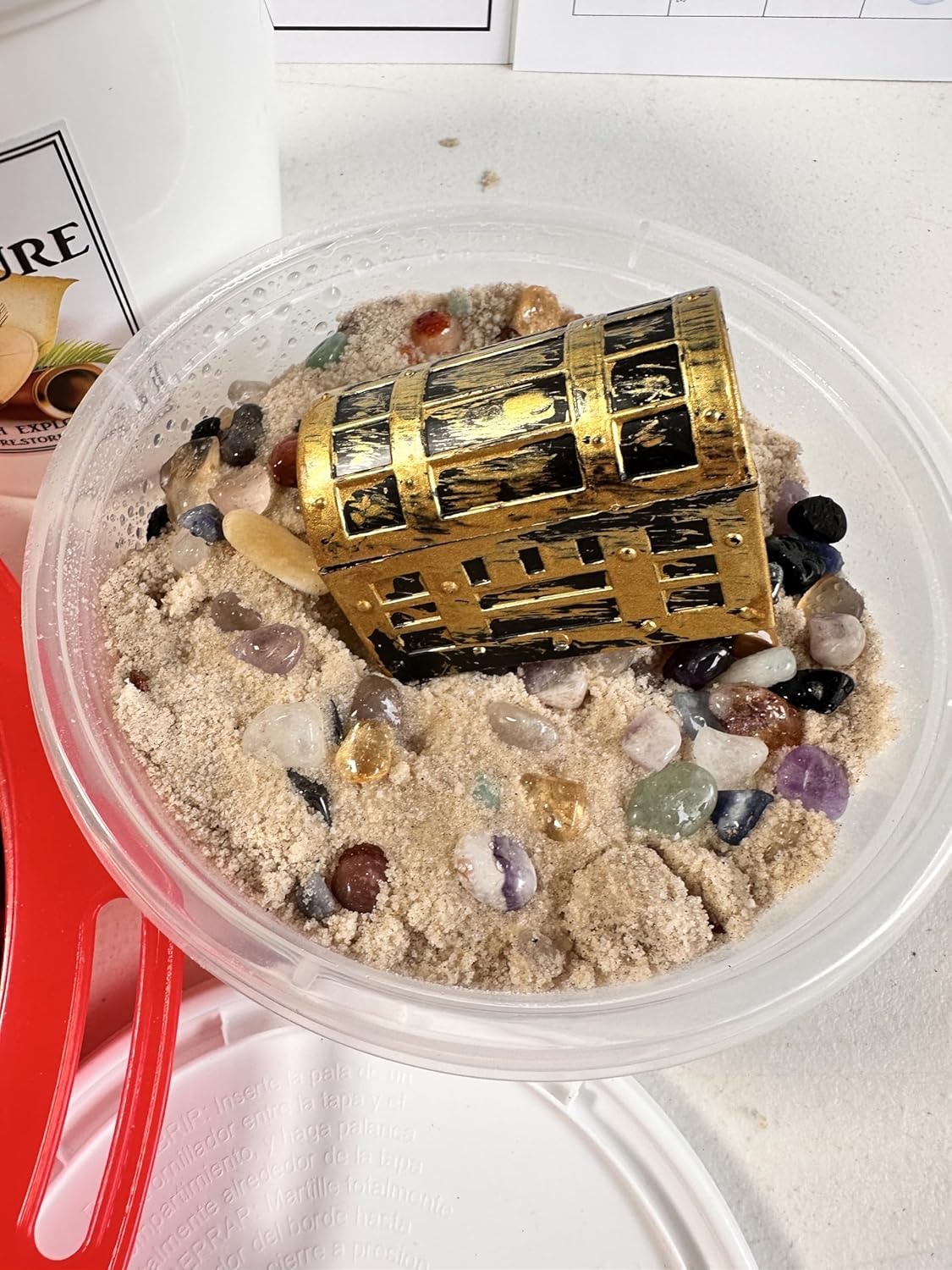 Generic Rough and Tumble Crystal Gemstone Quart Mining Bucket/Gifts for Boys and Girls/Geology