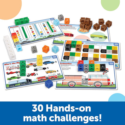 Learning Resources MathLink Cubes Kindergarten Math Activity Set Sea Adventures! - 115 Pieces, Age 5+, STEM Teaching Toys, Kindergartner Games