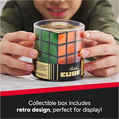 Rubik’s Cube, Special Retro 50th Anniversary Edition, Original 3x3 Cube Collectible & Desk Décor, Problem-Solving Brain Teaser, Fidget Toy, Sensory Puzzle for Adults, Teens, Kids, for Ages 8 & Up