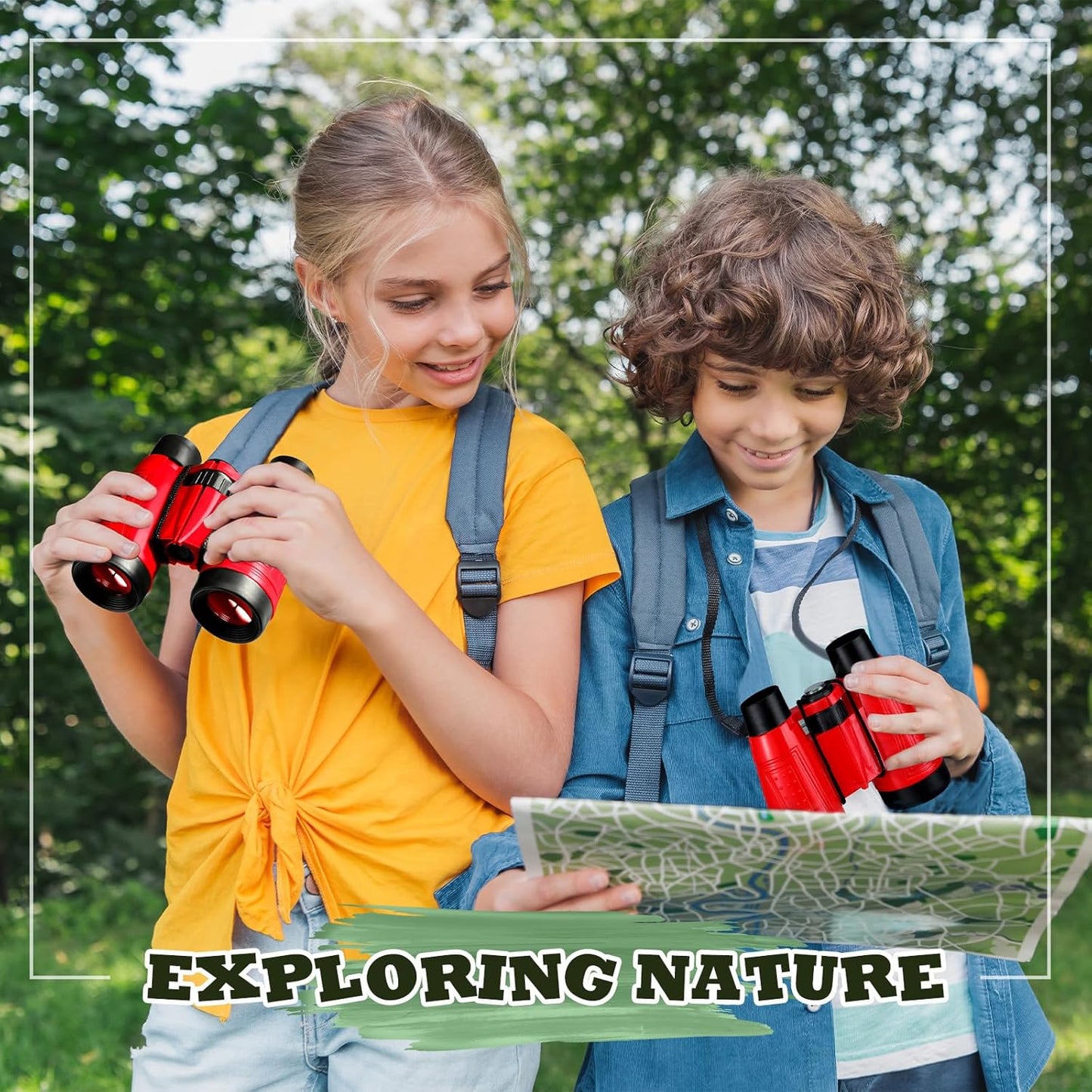 Libima 24 Pcs Binoculars Bulk Educational Compact Binoculars with Neck String Telescope for Learning Bird Watching Camping Hiking Travel Safaris Birthday Gifts(Green)