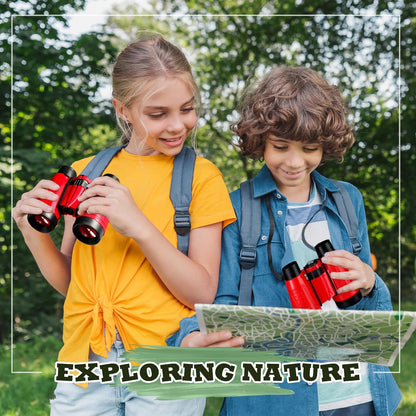 Libima 24 Pcs Binoculars Bulk Educational Compact Binoculars with Neck String Telescope for Learning Bird Watching Camping Hiking Travel Safaris Birthday Gifts(Green)