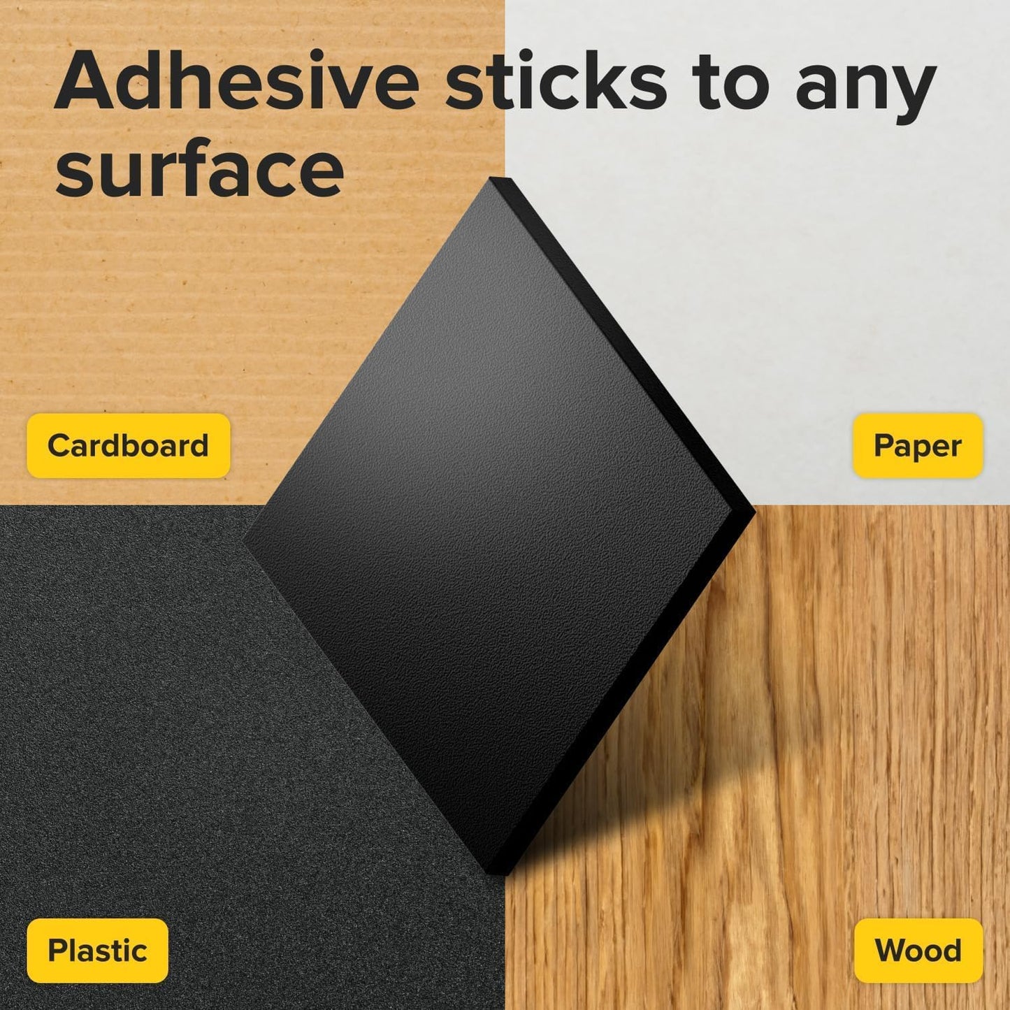 Hyper-Sticky Magnets with Adhesive Backing (300 pcs) - Strong Magnetic Squares for Whiteboard, Fridge, Crafts - Easy to Cut Stickers for Planning and Organization - Science Education Magnets