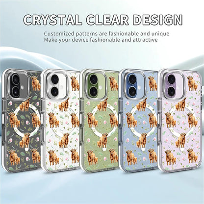 for iPhone 17 Pro Max Case [Compatible with Magsafe],Girls Women Clear Magnetic Case Silicone Shockproof Protective Cover with Pattern Colorful Motivational Letters