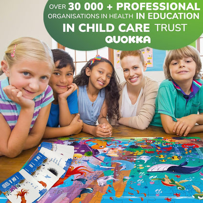 United States Puzzles for Kids Ages 4-6 - 70 Pcs USA Map Kids Puzzle with 50 Cards 400+ USA Facts - State & Capitals Floor Jigsaw Puzzles for Children 6-8 - Educational Toys Gift for Boys Girls