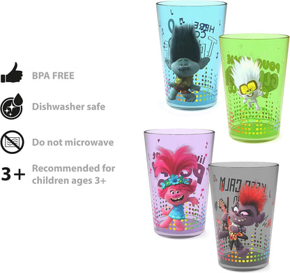 Zak Designs 14.5oz Disney Frozen 2 Nesting Tumbler Set Includes Durable Plastic Cups, Fun Drinkware is Perfect for Kids, 4pk (14.5oz, Anna & Elsa & Olaf)