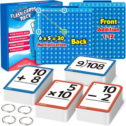 Torlam Math Board, Multiplication Game Board, 12x12 Math Manipulatives Game Board Multiplication,Division, Addition, Subtraction Games Toys for Kids, 1st, 2nd, 3rd, 4th, 5th, 6th Grade