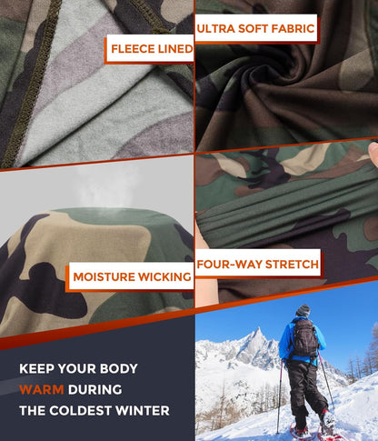 CL convallaria Thermal Underwear Long Johns Set Mens Winter Gift Hunting Gear Sport Base Layer Bottom Top - Colors A