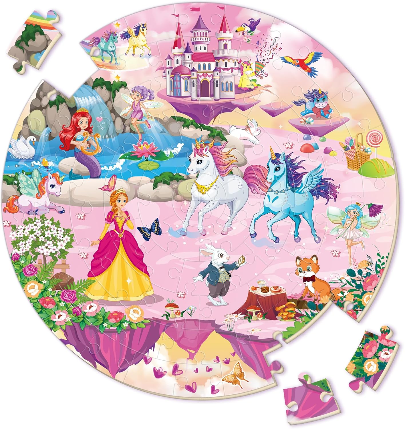 SYNARRY Solar System Floor Puzzles for Kids Ages 4-8, Large 70 Piece Jigsaw Puzzles for Kids Ages 4-6, Space Planet Astronaut Toys Puzzles, Preschool Learning Toys, Easter Basket Stuffers for Boy Girl