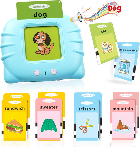 QuTZ Phonics Learning Toy for Preschool Kids – Talking Flash Cards with Sound Machine, Word Blending & Math Games – Educational Reading & Counting Activity Set 4-8