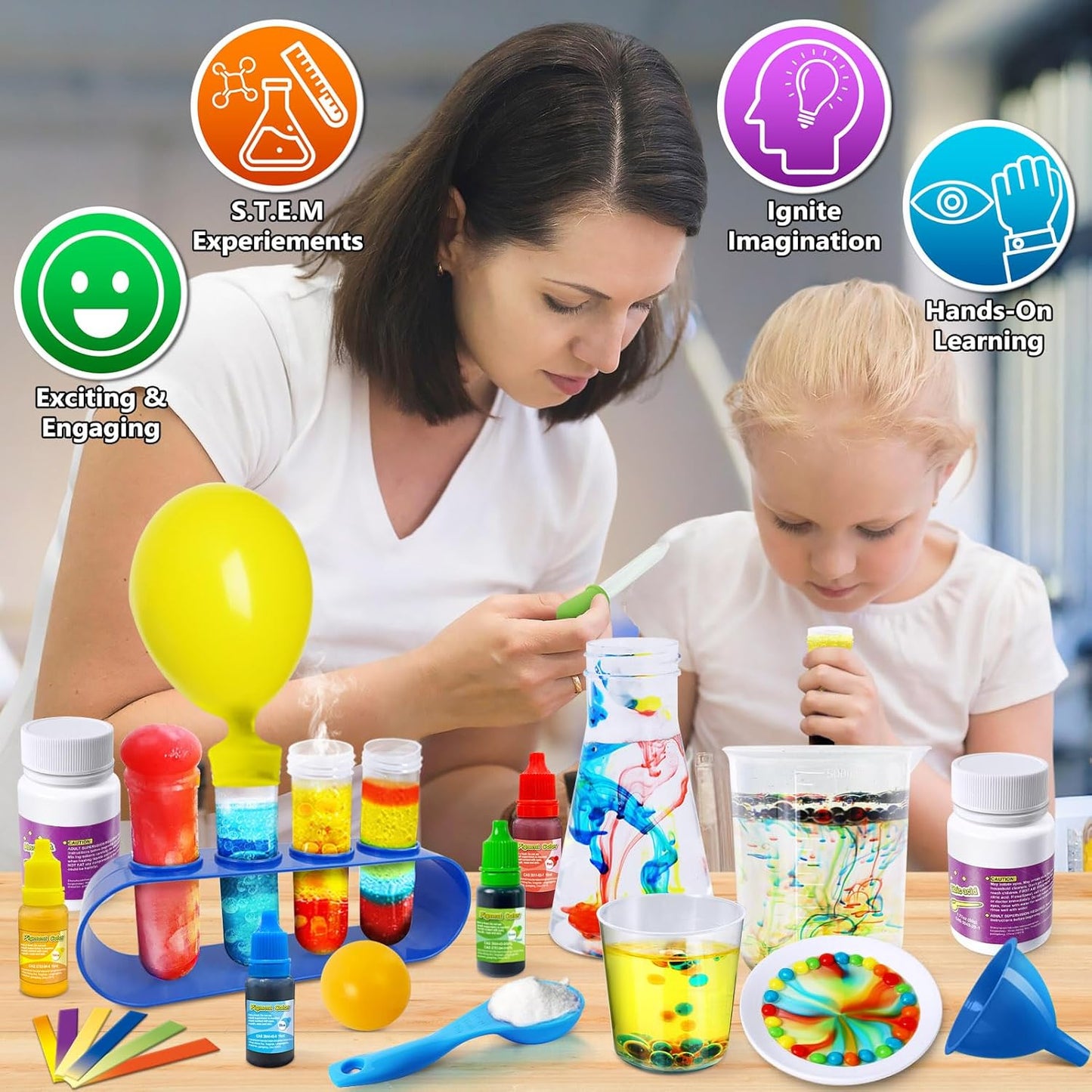 UNGLINGA 260+ Experiments Science Kits for Kids, S.T.E.M Science Projects, Chemistry Set, Christmas Birthday Toys Gifts Idea for Boys Girls, Dig Volcano Gemstones, Educational Scientist Set
