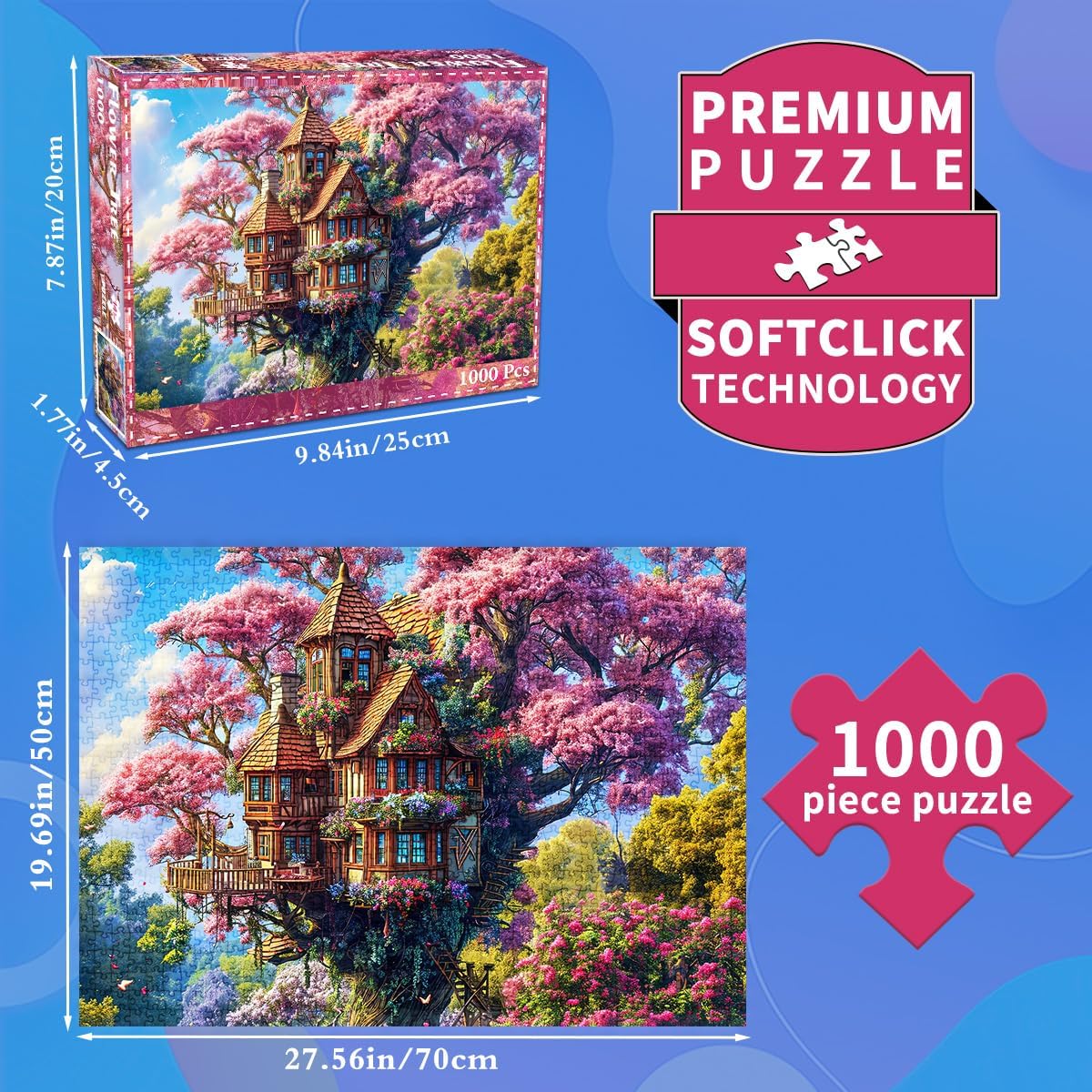 Jigsaw Puzzles for Adults 1000 Piece Puzzle for Adults 1000 Pieces Puzzle 1000 Pieces-Idyllic Rural Summer Landscape