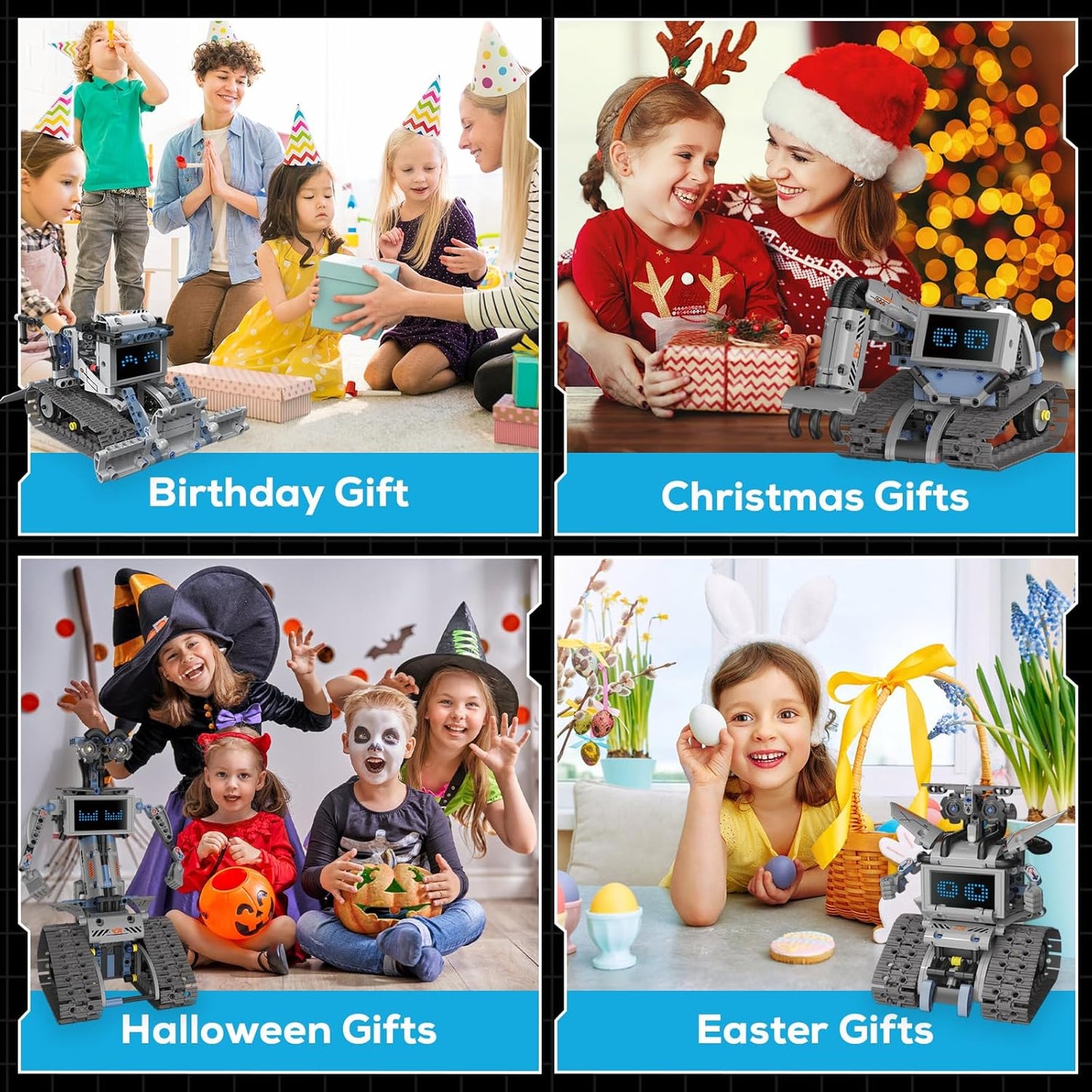 Robot Building Kit with APP/Remote Control STEM Gifts for Boys Age 8-16,Technic Coding Robotic Toys for Kids Birthday, Buildable 5in1 Models with 352+ Pieces