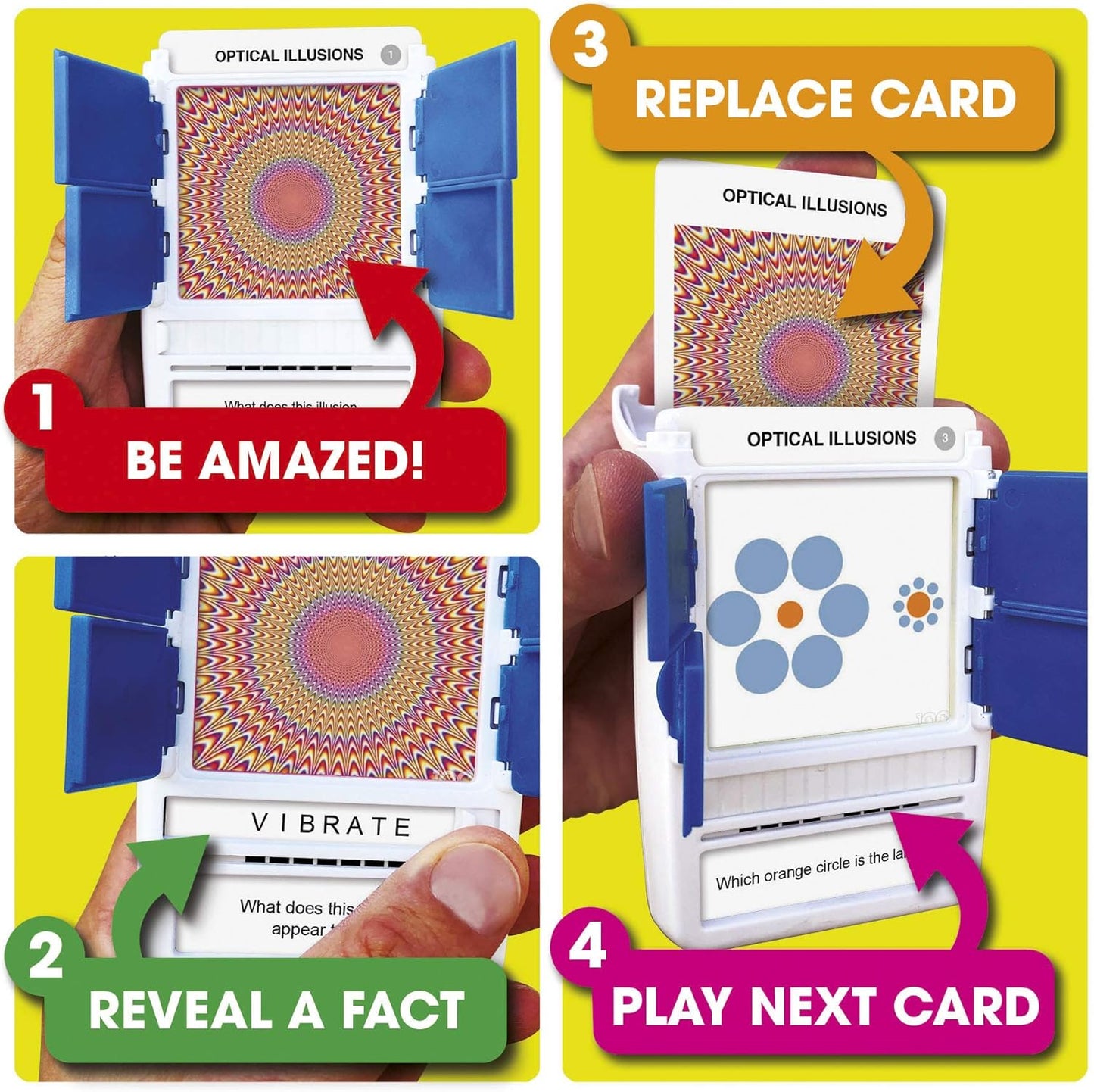 100 PICS Brain Teasers Travel Game - Solve 100 Puzzles | Flash Cards with Slide Reveal Case | Card Game, Gift, Stocking Stuffer | Hours of Fun for Kids and Adults | Age 6+
