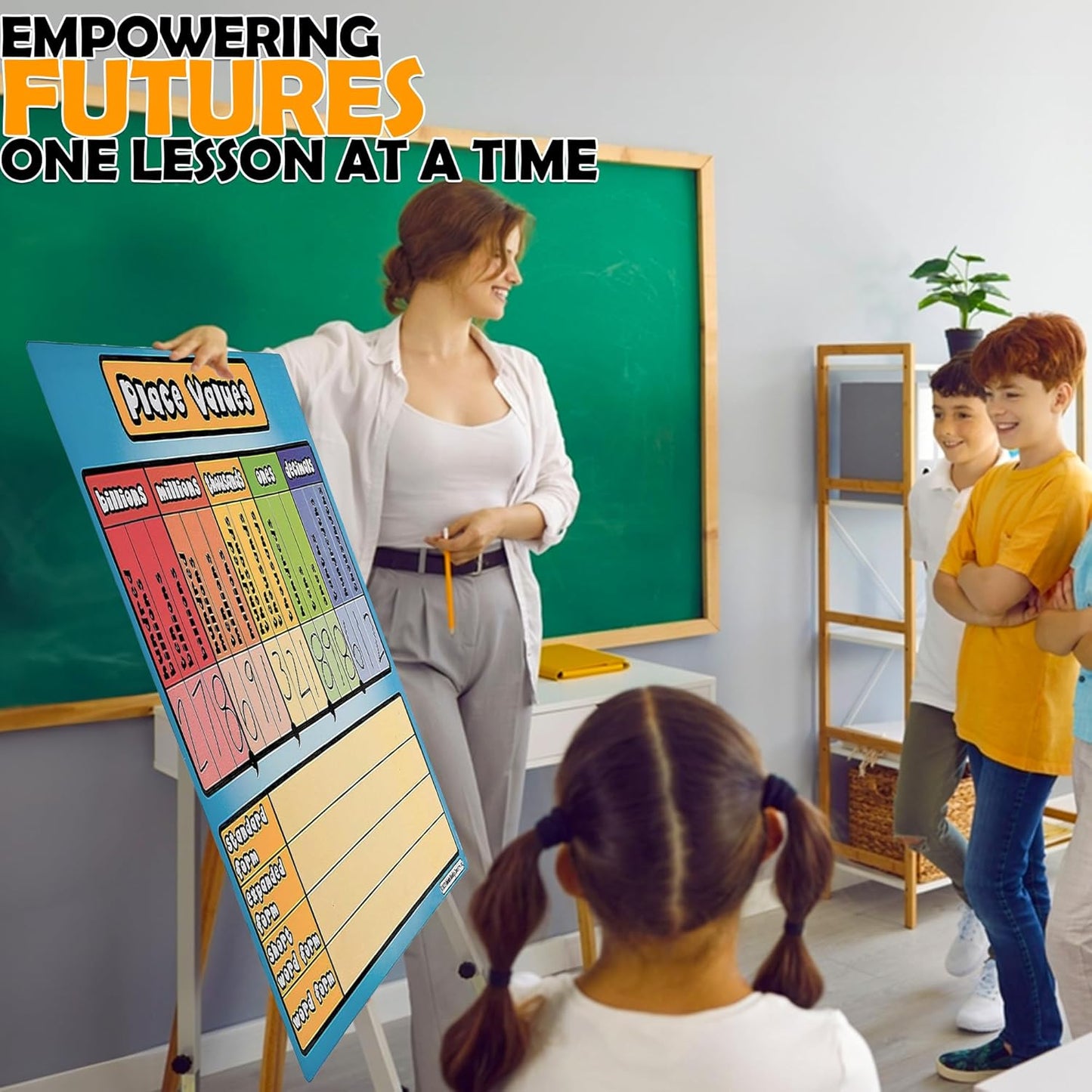 Place Value Dry Erase Board Set for Kids - 24 Pieces - Math Teacher Classroom Supplies